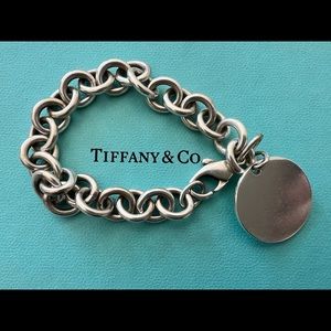 Used Return to Tiffany round tag bracelet